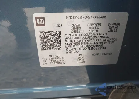 2024 Buick Envista Sport Touring Fwd from USA, damaged, VIN KL47LBE2XRB067244